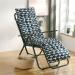 Non-Slip Recliner Cushion with Fixing Tie Thick Comfortable Lounger Seat Mat for Garden Swing Bench Practical Multifunctional Lounger Cushion