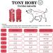Tony Hoby Dog Suit for Men & Women - Cozy Cotton 4-Legged Stripes Overall for Dogs - Comfortable Sleeping Suit M Red-Girl - Buy Online on GoSupps.com