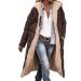 Hanxiulin coat plush jacket hoodie jacket oversize winter coat women coat winter jacket on both sides transition jacket coat outerwear step jacket causal sweat jacket with hooded plush jacket xl coffee