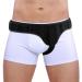 Hernia Belt for Men & Women - Left/Right Side Inguinal Hernia Support with Removable Compression Pads Black (Medium)