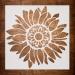 DLY LIFESTYLE Boho Sunflower Stencil for Painting on Wood, Canvas, Paper, Fabric, Walls and Furniture - Sunflower Stencil - 7x7 Inches - Reusable DIY Art and Craft Stencils - Flower Stencil Boho Sunflower 7"x7"