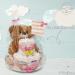 Milaboo Blue Diaper Cake with Cozy Teddy Bear | High-Quality Newborn Gift | Unique Personal Baby Gift for Birth | Organic Hipp Products - Buy Online on GoSupps.com