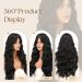 Fine Long Corrugated Black Curly Wig with Ponytail - 65 cm Synthetic Wig for Women | Perfect for Parties & Cosplay - Buy Online on GoSupps.com