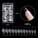 Jaimela 240 Pieces Acrylic Nail Tips - Full Cover Almond & French Designs | 12 Sizes for Gelail Nail Studios & DIY Nail Art - International Shipping Available - Buy Online on GoSupps.com
