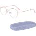 Joxigo Retro Round Metal Frame Computer Glasses Anti-Blue Light UV Protection No Strength Pink Gold with Case - Buy Online on GoSupps.com