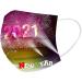 Countdown 2021 Happy New Years Print Adult Disposable Christmas Facemask 3Ply Breathable Cloth Face_Masks 50PCS - Buy Online on GoSupps.com