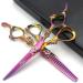 5.5 in. Professional Hairdressing Scissors 440c high Hardness Stainless Steel Salon Hairdresser Hair Cut with thinning Hair Scissors Set Purple - Buy Online on GoSupps.com