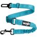 38-95cm Wuglo dog belt for the car - dogs buckle with an elastic belt - durable & safe car safety belt clip - universal dog straps (blue) blue_