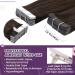 Laavoo Real Hair Tape Extensions #4 Dark Brown - 55cm 50g 20PCs - Invisible Brown Hair Extensions - Buy Online on GoSupps.com