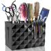 NICEMOVIC Barber Scissors Holder Box Barber Accessories Barber Supplies Professional Salon Hairdressing Scissors Rack Holder Storage Organizer for Hairstyling Combs Clips Brushes (Black)