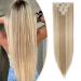 S-noilite clip in Extensions hair extension smooth 8 Part Set 18 Clips 8PCs full of heads like real hair 66cm sandblond & bleaching blonde 66 cm sandblond & bleaching blonde