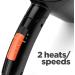 BaByliss Travel Dry 2000W Hair Dryer - Dual Voltage, Lightweight, Compact Folding Handle - Black & Orange Floral Pattern - Buy Online on GoSupps.com