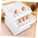 SHOWERORO White Stand Box 30 White Shelf Eggs Egg Stacker for Counter Refrigerator Crisper Organizer Egg Rack Tray Storage As Shown 28*21.5*28 - Buy Online on GoSupps.com