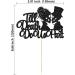 Gyufise 1Pc Till Death Do Us Part Cake Topper Black Glitter Wedding Happy Valentine's Day Cake Topper Decorations Valentine's Day Theme Birthday Party Cake Decorations Supplies Black 1pc - Buy Online on GoSupps.com