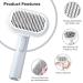 Self Cleaning Cat and Dog Grooming Brush - Gentle Slicker Brush for Long or Short Hair - Blue Pet Massaging Tool - Buy Online on GoSupps.com