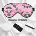 Red Cherry Floral Print Double-Sided Eye Mask | Soft Light Blocking for Better Sleep - International Shipping - Buy Online on GoSupps.com