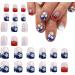 Samuliy Independence Day Press On Nail | Short Square 4th Of July Cute Stick-On Nails - Patriotic Stars And Stripes Designs False Nails For Independence Day Theme - Buy Online on GoSupps.com