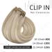 Vivien Clip in Extensions | Real Hair Blonde Highlights | 45cm 7PCs 120g | Premium Quality Hair Extensions - Buy Online on GoSupps.com
