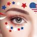 4th of July Temporary Face Tattoo Stickers - 10 Sheets Patriotic Body Art for Women | Independence Day Makeup Supplies USA Flag Holiday Fake Tattoos - Buy Online on GoSupps.com