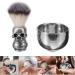 Minkissy Stainless Steel Shaving Bowl & Brush Set - Stylish Wide Mouth Shaving Set for Men | Premium Grooming Essentials - Buy Online on GoSupps.com