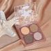 AMY S DIARY Eyeshadow Palette - 4 Colors Glitter Makeup | Waterproof Nude Pink Silver Brown Shimmer Eyeshadow - Buy Online on GoSupps.com