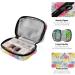 Summer Floral Pill Organizer Case | 7-Day Travel Pill Box | Watercolor Flowers | Portable Weekly Vitamin & Medicine Holder Pouch - Buy Online on GoSupps.com