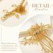 Zoestar Rhinestone Bridal Wedding Hair Comb Gold Flowers Headpiece Bridal Crystal Leaf Hair Accessories for Women and Girls - Buy Online on GoSupps.com