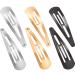 30 Pieces 3.1 Inch Large Metal Snap Hair Clips No Slip Hair Barrettes Girls Women Hair Accessories (Gold  Silver  Black)