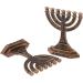 Artibetter 6 Pcs Seven Hole Candlestick Decoration Tapered Candlestick Holders Holy Cups Branch Candle Centerpiece Chanukah Conical Zinc Alloy Die-casting Electroplated Ancient Tin Jerusalem - Buy Online on GoSupps.com