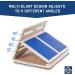 Professional Adjustable Wooden Incline Slant Board for Calf Stretches - Enhance Flexibility and Mobility, Relieve Pain - Anti-Slip Design - Ideal for Achilles, Plantar Fascia, and Tight Calves - Standing Desk Accessory - Buy Online on GoSupps.com