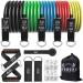 Resistance Bands Set - Workouts Bands for Men and Women, Exercise Bands with Handle, Door Anchor, Legs Ankle Straps, Elastic Bands for Physical Therapy, at Home Fitness, Strength Training Equipment 10150LBS Colour