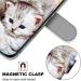 Nadoli Leather Phone Case for Samsung Galaxy J6 Plus - Cute Cat Design Colorful Wallet with Magnet Stand & Map Compartment - Buy Online on GoSupps.com