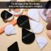 12-Piece Triangle Powder Puff Set for Flawless Makeup Application - Washable & Reusable Foundation Sponges in Black & White (Large & Small) - Buy Online on GoSupps.com
