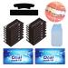Teeth whitening strips tooth whitening whitening strips tooth whitening strips 7 pairs of teeth lighten effective against yellow teeth tooth white with 2 one-way finger toothbrush