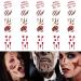 15 Sheets Temporary Scar Tattoos Stickers  Fake Bloody Wound Horror Realistic Stitch Scar Scab Body Face Decals Prank Props Makeup Party Sticker for Halloween Cosplay Fun