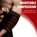 MANUEKLEAR Adjustable Elbow Compression Sleeves for Weightlifting - Supportive Straps for Men in Red (1 Pair) - Buy Online on GoSupps.com