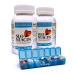 Slo Niacin 500mg Flush Free 100 Capsules/Tablets 2-PACK, Vitamin B3, Heart Health, Nutritional Health, Energy Production, Nervous System Support, Circulation, Blood Pressure, Skin WITH Kinara Pill Box