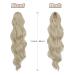 Feshfen Ashblond 60cm Ponytail Hair Extension - Wavy Curly Synthetic Hair Part for Women - Buy Online on GoSupps.com