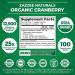 Zazzee USDA Organic Cranberry Extract 12500mg - 100 Vegan Capsules | Potent 25:1 Extract, Non-GMO, All-Natural | USDA Certified Organic - Buy Online on GoSupps.com