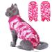 SUNFURA Cat Recovery Suit for Abdominal Wounds Spay After Surgery, Professional Breathable Surgical Body Suit for Cats Dogs Neuter, E-Collar Alternative Pet Anxiety Vest Shirt Anti Licking S Pink Camo