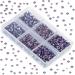 LPBeads 6000 Pieces Tanzanite Non Hotfix Rhinestones 6 Sizes Round Crystal Glass Flat Back Rhinestones with Tweezers and Picking Pen for Nail Art Crafts Clothes Bags DIY - Buy Online on GoSupps.com