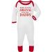 Born To Love Arsenal Just Like Daddy Baby Sleepsuit | 3-6 Months | UK Printed | 100% Combed Cotton | White/Red Trim - Buy Online on GoSupps.com