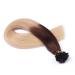 Keratin bonding - # 2/60 ombre - 50cm - 150 strands - 0.5g - 100% remy real hair hair extension U -tip extensions High quality by Novon hair extension with very high quality 150 bondings per 50cm 75g