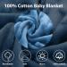 Baby Swaddle Blanket with Hat | Ultra Thick 90x90cm | for Stroller, Baby Carrier, High Chair | Grey Stars Design | Blue Whale | 6-12 Months - Buy Online on GoSupps.com