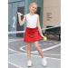 Zaclotre Girls High Waisted Pleated Tennis Skort Red - Size 8-9 Years - Buy Online on GoSupps.com
