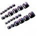 24Pcs Press On Toe Nails False Toenails for Women and Girls Short Glitter Toe Naiils Decorated Press On Toe Nails Full Cover Fake Toenails with Glue On Toenails for Women Blue - Buy Online on GoSupps.com