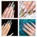 240 Pcs XXL Clear French Coffin Shape Nail Tips - Full Cover False Nails for DIY - 12 Sizes Assorted in Box - Buy Online on GoSupps.com