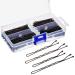 200 Pieces Bobby Pins Hair Styling Pins Assorted Size Hair Pins with Clear Storage Box  Black and Brown