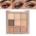 BelleVive Matte Shimmering NudeBrown Eyeshadow Palette Makeup LongLasting Waterproof Eyeshadow 9 Blendable Shades in Smooth Matte and Shimmer Finishes 05