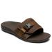 MEGNYA Mens Orthotic Walking Sandals with Arch Support Comfortable Plantar Fasciitis Slides Foot Pain Relief Casual Sandals for Men 11 W3-dark Brown